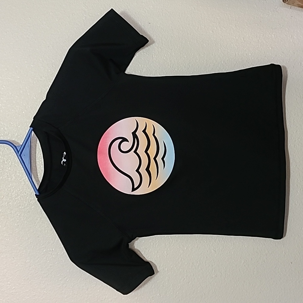 Art Class Girls Black Short Sleeve Swim Rashguard